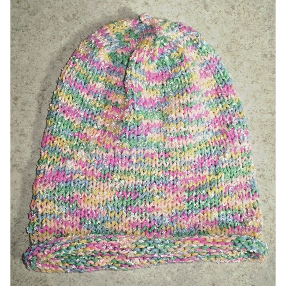 Hand Crocheted Girl's Winter Hat NEW - in Pastel Colors - Very Soft, Handmade
